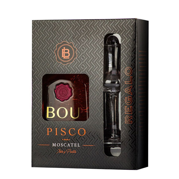Pisco Bou Legado 40º Roble Reservado + Copa