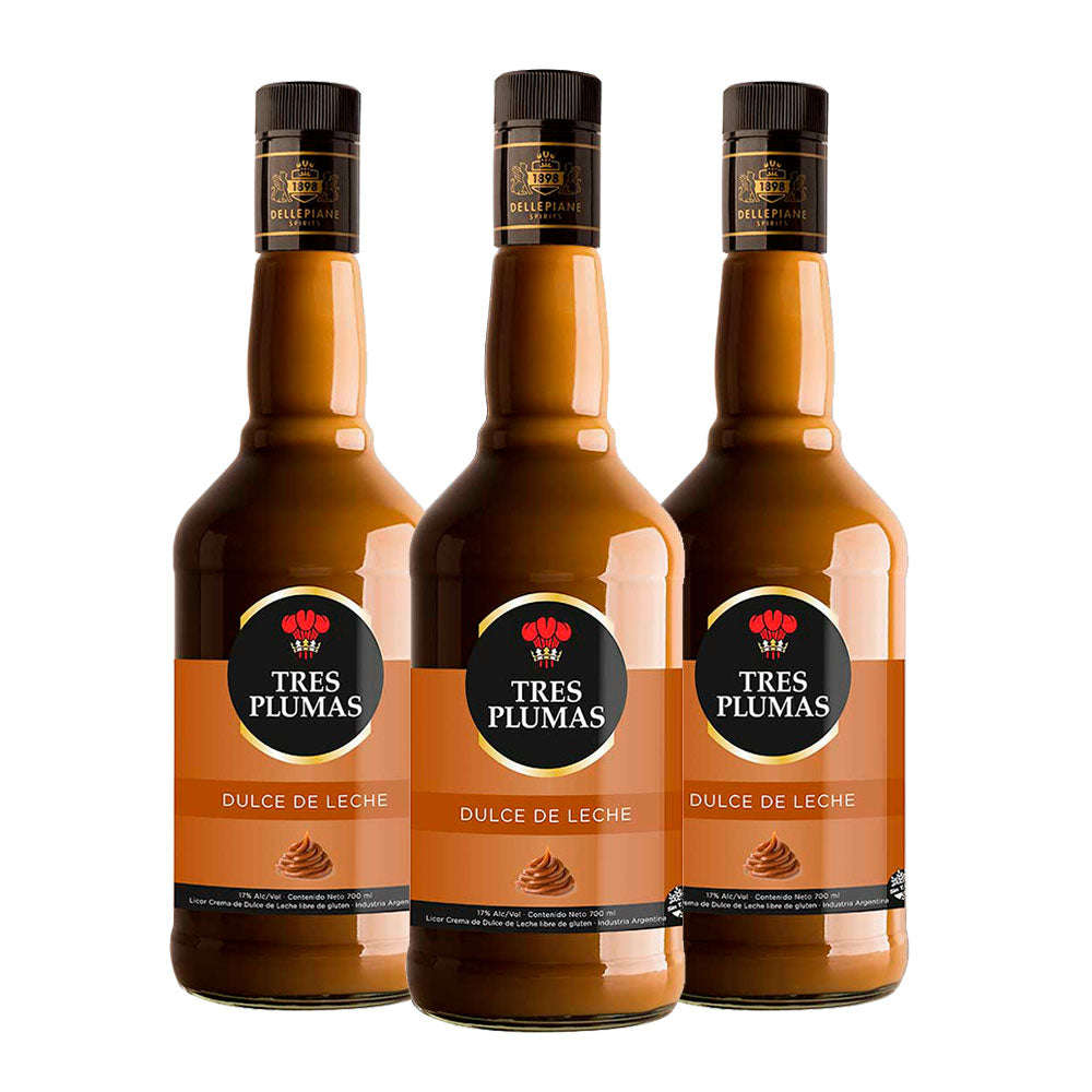 Pack x 3 Cremas Dulce de Leche Tres Plumas 700 cc Sin Gluten