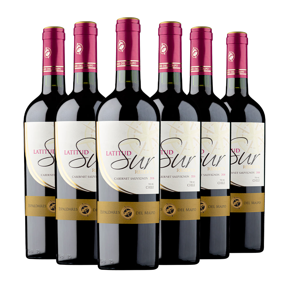 Caja x 6 Vinos Latitud Sur Cabernet Sauvignon