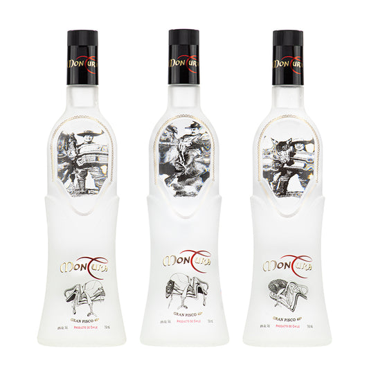 Trilogía Gran Pisco Montura 46° – Huaso-Huasa-Rampante Edición Limitada Premium (3 x 750ml)