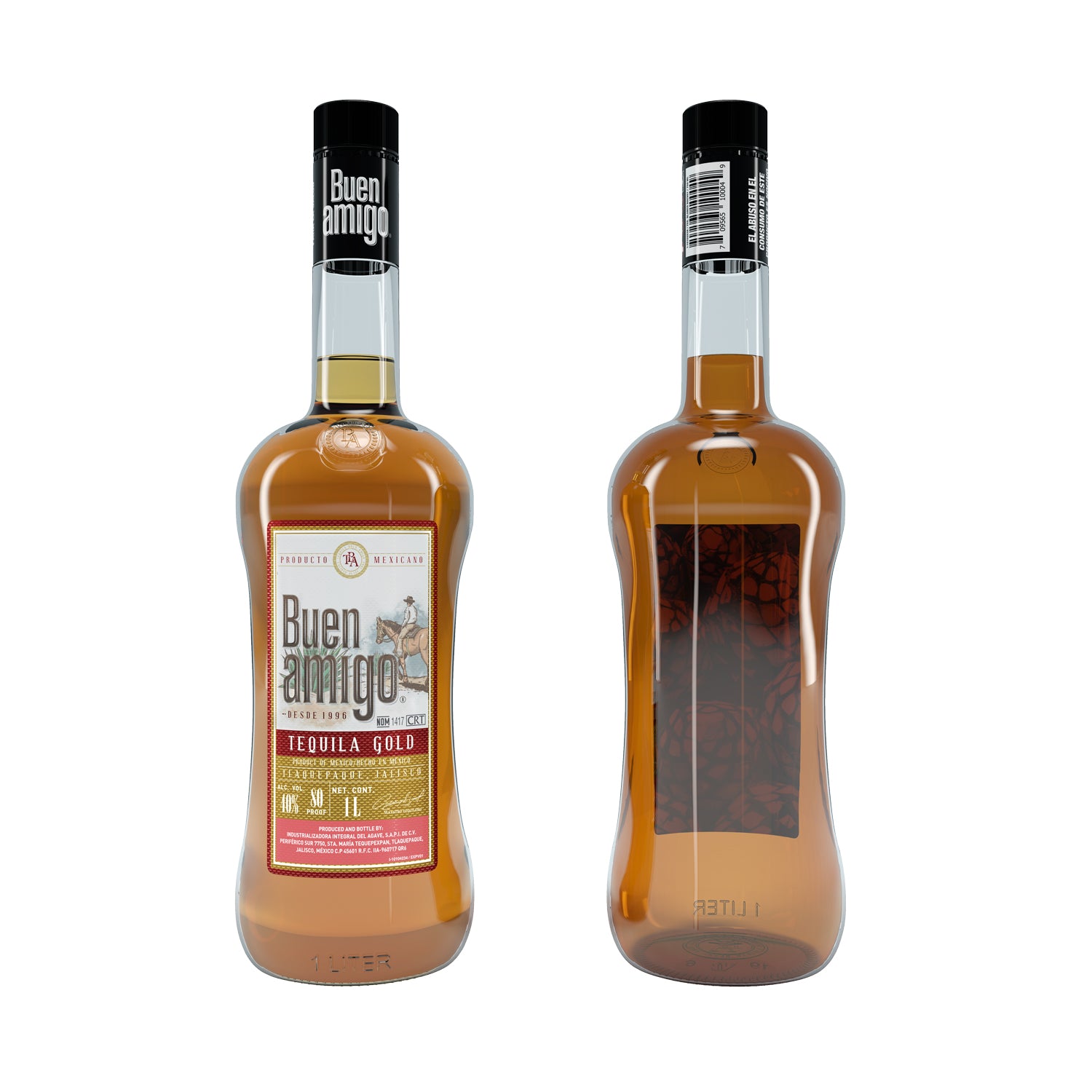 Tequila Buen Amigo Gold 1 Litro unidad.
