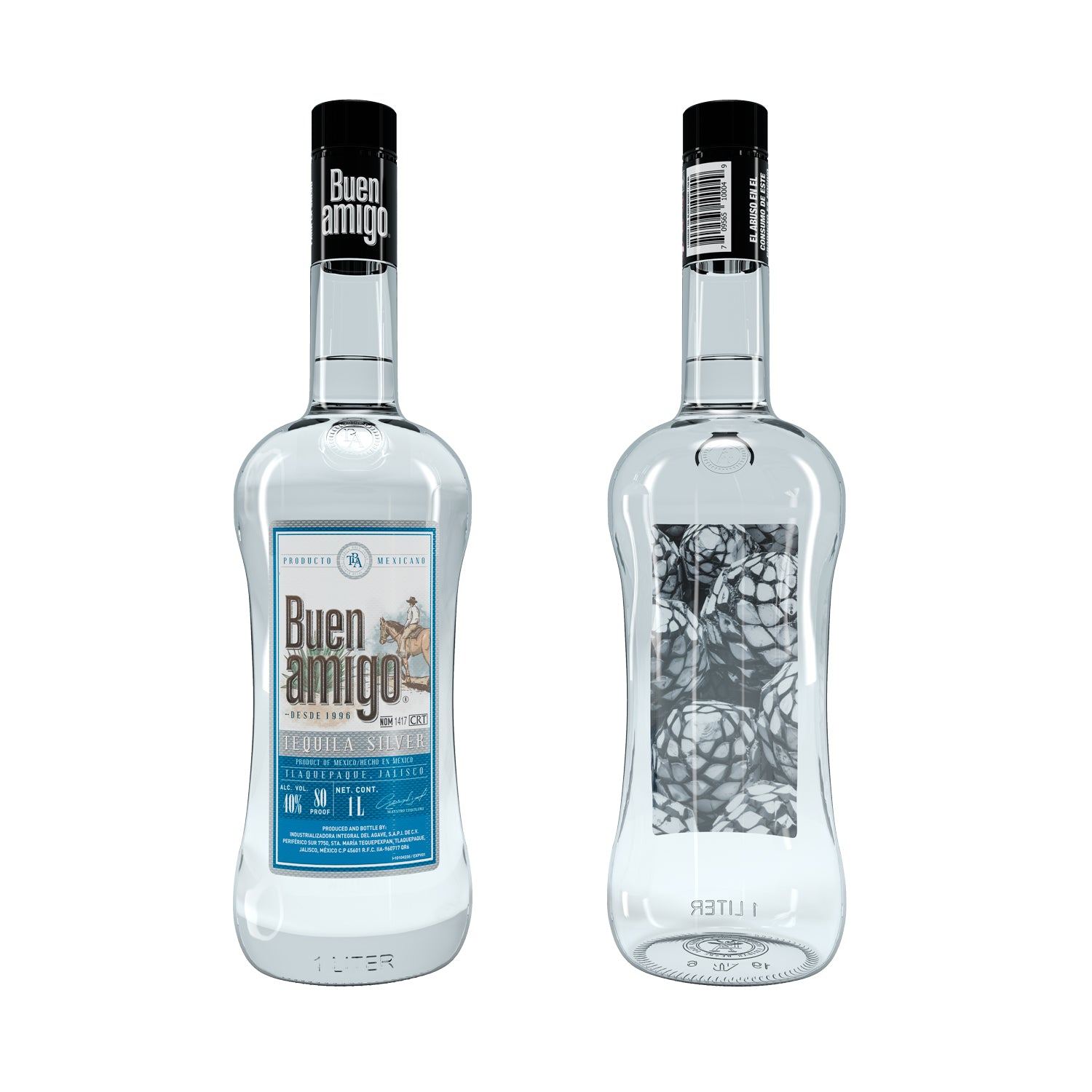 Tequila Buen Amigo Blanco 1 Litro unidad. Silver